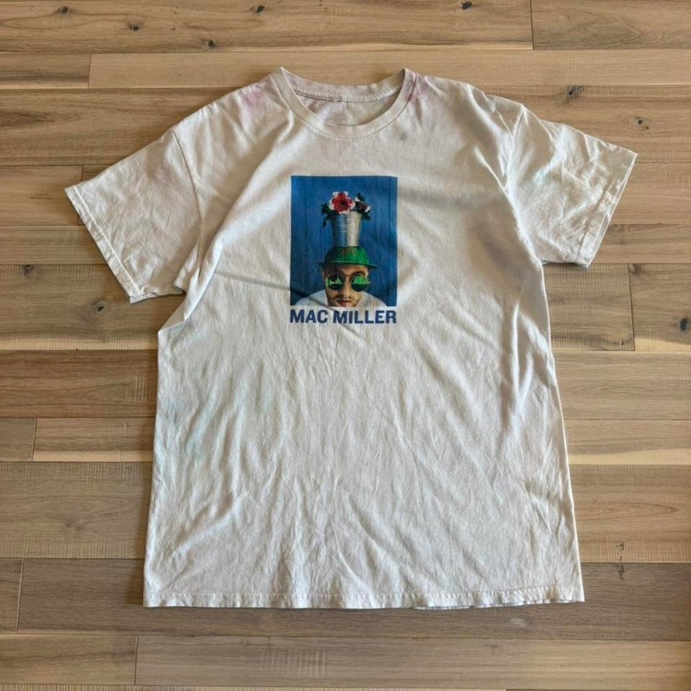 Mac Miller white cotton t-shirt Sz L  #hiphop #music